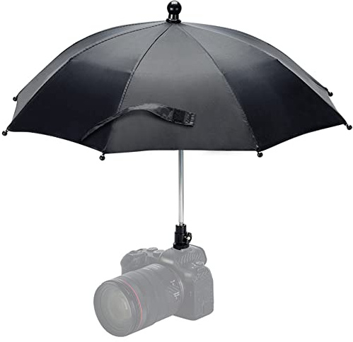 19.7'' Camera Hot Shoe Umbrella Rain Cover Protector Sunshade | for Canon EOS R100 R50 R8 R7 R10 R3 R6 Mark II R5 C Rp R Rebel T8i T7 90D A7RV A7RVI A7 IV A7S III II Z8 Z9 Z30 Z5 Z6 Z7II