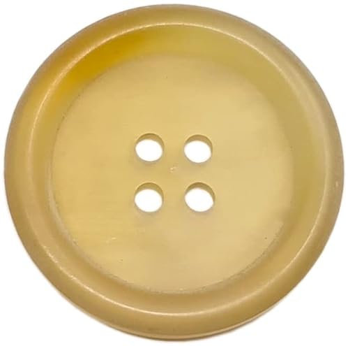 Echt Horn Knopf hell,12 Stück, in beige, 21, 25, 27 mm (27 mm)