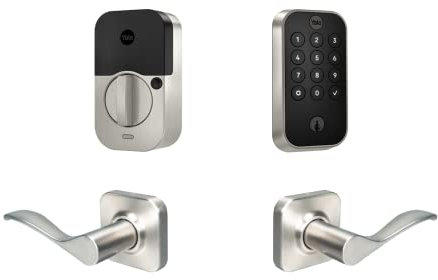 Yale Assure Lock 2 Clavier avec Wi-Fi et levier Norwood en nickel satiné