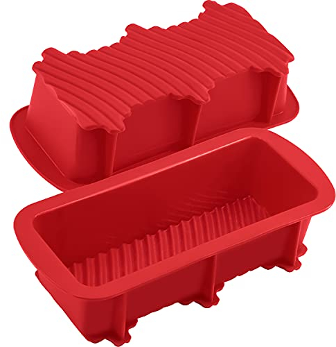 Anaeat Set aus 2 Silikon-Brot- und Laibformen, Antihaft-Laibform - Einfach herauszunehmen! Flexible Silikonbackformen für hausgemachte Brote, Kuchen, Hackbraten, Brownies, Ofen- und spülmaschinenfest