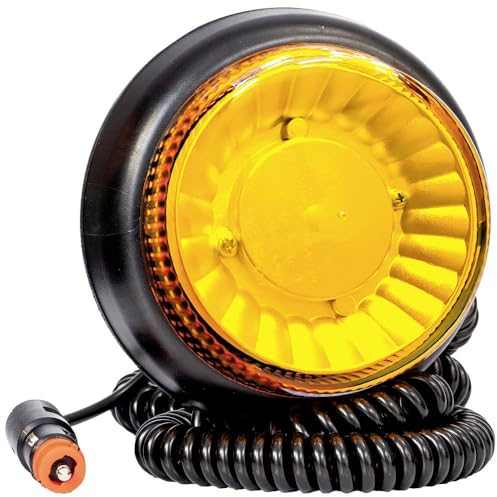 Fristom Rundumleuchte FT-101 DF LED MAG M78 12 V, 24 V, 36 V mit DIN-Stecker (12 mm), über Bordnetz Magnetfuß Orange