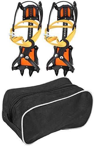 WBTY Stiefel Steigeisen Klettern Eisgerät 24×13×11 Tragbarer Outdoor-Sport 10-Zahn-Schneesteigeisen Rutschfester Eisgreifer
