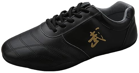 JiuQing Herren-Kampfsportschuhe Tai-Chi-Trainingsschuhe Weicher Boden rutschfest Barfuß Wing Chun Shaolin Kung-Fu-Schuhe