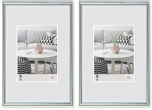 walther design Galeria marco de plástico 018X024 argent (Lot de 2)