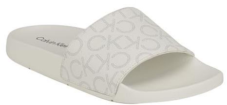 Calvin Klein Athens Women's Slide Sandal, White 140, 40