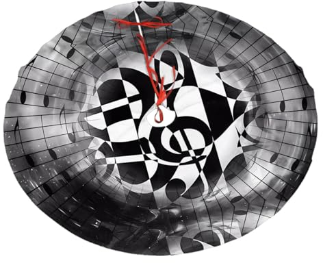 Trukd Weihnachtsbaumrock mit Musik-Notenschlüsseln, 121,9 cm, 91,4 cm, 76,2 cm, Weihnachtsdekoration, Seilriemen,