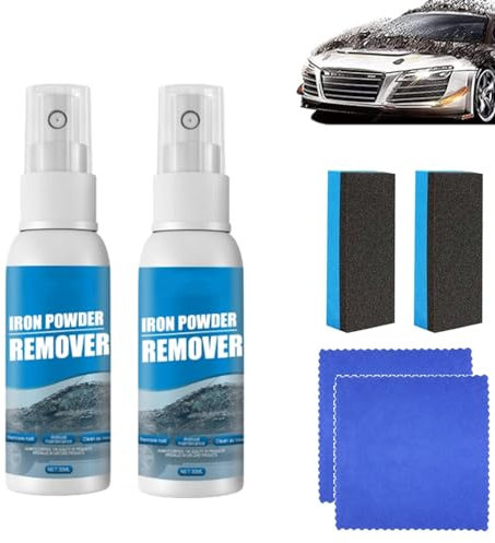 RWRAPS 2Pcs Multi Rust Remover Spray,Car Rust Removal Spray,Iron Powder Remover,Multifunctional Paint Cleaner Car Maintenance Powder Spray Rust Remover Iron Cleaning (30ml)