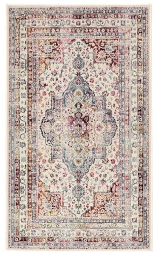 RugVista Rosanna Teppich, 100 x 160 cm, Mehrfarbig | Orientalische, Rechteckig, Mittlerer Stapel, Nur chemische Reinigung, Oeko-Tex 100, Wohnzimmer, Schlafzimmer, Küche