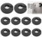 RAXLUPO 10 Pièce Rosaces Simples de Radiateur Rosace Radiateur Cache Tuyau Radiateur Colliers de Tuyau de Radiateur Couvercle de Trou Mural Sol pour Tuyau de Chauffage D'eau 16 mm