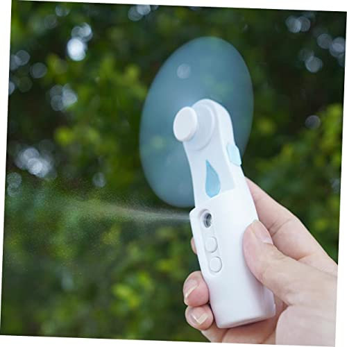 KICHOUSE 1pieza Ventilador De Mano Portátil Usb Recargable Humidificador y Spray De Agua Enfriador Personal Compacto Color Azul