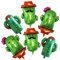 HAWILLOSCH 6piezas Globos Cactus Decoración Fiesta Cumpleaños Decoración Mexicana