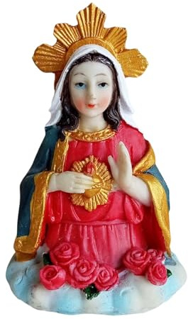 Senermter Mutter Maria Statue,Jungfrau Maria Figur - Schreibtischfigur Ornament | 6,3-Zoll-Heimdekorationsskulptur, Desktop-Figurenornament, Harzfigurenhandwerk für den Raum