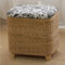 Handgewebter Rattan-Fußhocker mit Stauraum, Ottomane im japanischen Stil, Fußstütze, Sitzbank, Schuhbank für Eingangsbereich, Schlafzimmer und Wohnzimmer, handgefertigter Rattan-Ottomane mit