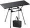 Anbte 3ft Folding Camping Table, 4 Adjustable Heights Tall Aluminum Roll Up Camping Table with Carrying Bag, Portable, for Picnic, Camping, BBQ, Party, Backyard, Beach, Patio, 88 cm X 40 cm, Black
