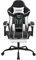 SUKIDA Gaming Stuhl Computerstuhl Ergonomischer Gaming Chair mit Fußstütze Bürostuhl Ergonomischer Computerstuhl mit Lendenwirbelstütze Blackwhite