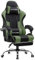 GTPLAYER Sedia da gioco ergonomica, sedia da gioco, sedia da ufficio, sedia da gioco con schienale regolabile a 135°, altezza regolabile, seduta in tessuto verde