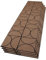 WVH Walnut Circle Geometric Wood Veneer Acoustic Felt Backing Wall & Ceiling Panels | 4 Pack (Each Tile 120cm x 30cm) | Decorative Sound-Absorbing Solution for Homes, Offices, and Studios