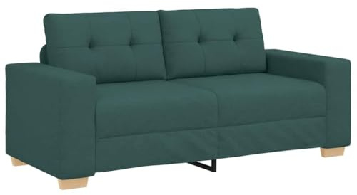vidaXL Loveseat-Sofa Dunkelgrün 180x77x82 cm Stoff