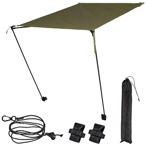 GkgWuxf Campingstuhl-Überdachung, Strandkorb-Baldachin, Schatten, strapazierfähig, tragbar, Sonnenschutz, Regenschirm für Lounge, Erwachsene, Reisen, Angeln, Terrasse, Heckklappen, Garten, Outdoor