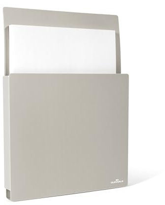Durable Dokumentenhalter Info Box A4, magnetisch, grau, 507310 | Zeitungshalter, Prospekthalter aus PP-Folie für Whiteboards, für Hochformat & US-Letter, belastbar bis 1kg, Made in Poland