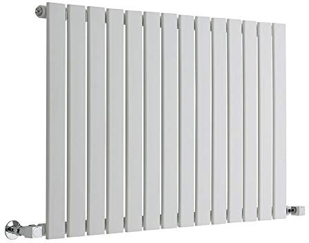 Milano Alpha White Horizontal Single Flat Panel Radiator - 635mm x 980mm