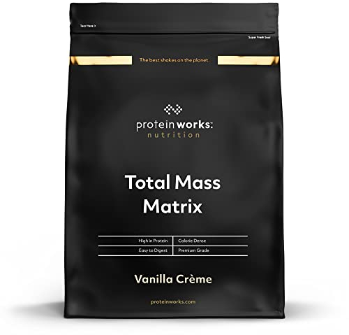 THE PROTEIN WORKS - Total Mass Matrix | Portion de 475 calories | Masse musculaire | Prise de poids | 16 Servings | Crème Vanillée | 2kg