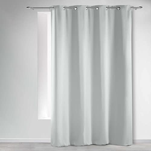 Douceur d'Intérieur 1605153 Rideau à Oeillet Occultant Polyester Neige 140 x 240 cm