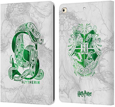 Head Case Designs Licenciado Oficialmente Harry Potter Slytherin Aguamenti Reliquias de la Muerte IX Carcasa de Cuero Tipo Libro Compatible con Apple iPad 9.7 2017 / iPad 9.7 2018