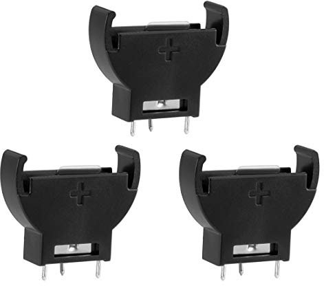 sourcing map 3Pcs Plastic Vertical Button Cell Battery Holder for CR/LIR2032 2025