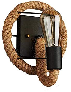 Vintage Retro Wandleuchte Amerikanische Seil industrial lampe Persönlichkeit Bar Eisen Wandlampe Loft Restaurant Korridor Wohnzimmer Balkon Gänge Wandleuchten (Keine Lichtquelle)