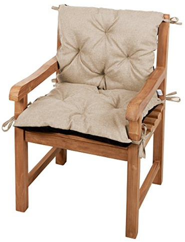 Gutekissen® Bankkissen, Sitzkissen, Rückenlehnen, Gartenkissen, Steppkissen, Doppelkissen, Sitzmöbel, Sitzbank-Kissen, Gartenschaukel, Gartenmöbel Law (50cmx50cmx50cm, Beige)