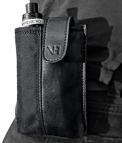VapeHero® E-Zigaretten Gürtel- und Hüft-Tasche aus Leder und Polyester (nur Tasche) | Wasserabweisend | Passend für alle großen und kleinen Box Mods