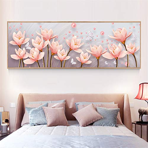 RAILONCH 5D Diamant Painting Kit Full Wohnzimmer Wanddekoration Handgemachtes Klebebild Mit (E, 130x40cm)