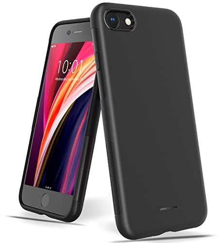 UNBREAKcable iPhone 8 Case, iPhone 7 Case, Fall Protection, Anti-Slip, Soft Matt TPU Ultra-Thin Stylish Phone Case Cover for 4.7 Inch iPhone 8 and iPhone 7 Matt Black