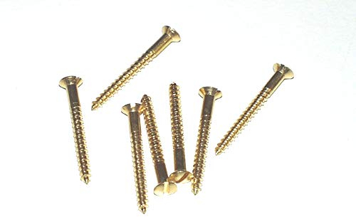Messing Schrauben 3,5 x 25 mm DIN 95, 20 Stück, Linsenkopf Holzschrauben