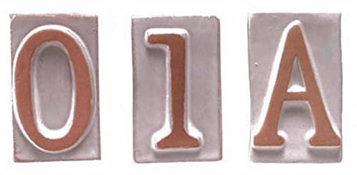 5PZ NUMERO CIVICO IN TERRACOTTA 1 CM.8,5H