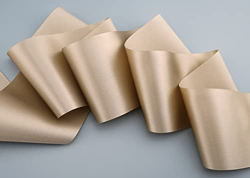 finemark 3 m x 72 mm Satinband Sophie Taupe (105) Satin Tischband Schleifenband ohne Draht breites weiches Band Tischdekoration Tisch Deko Geschenkband mit einseitigem Glanz