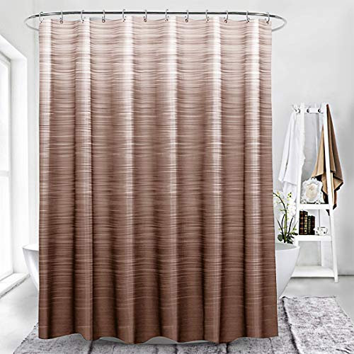 Xlabor Farbverlauf Duschvorhang 240x200cm Wasserdicht Anti-Schimmel Stoff für Badezimmer braun 180x200cm