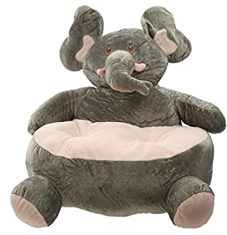 ELLUG Sessel/Stuhl/Sofa für Kinder, Tiere, weicher Plüschbezug 50 * 50 * 45cm (Elefant)