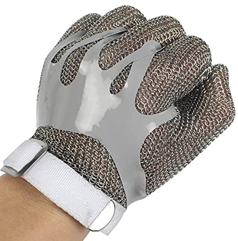 AGYH Schnittfeste Handschuhe Schnittfeste Handschuhe, Arbeitsschutzhandschuhe für die Lebensmittel- und Fleischverarbeitung, verstellbare Handschlaufe, 6 Größen (Size : Medium)