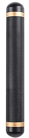 NSGJUYT Metall-Zigarre-Tube tragbare Aluminium-Zigarren-Koffer-Humidorhalter-Mini-Zigarrenbox für 1 170 * 22mm Zigarre Gold schwarz (Color : Black)