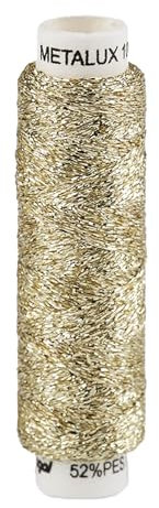 maDDma ® Metallgarn Stickgarn Nähgarn 100m metallic Faden Effekt Applikation, hellgold, Polyester-Mischung