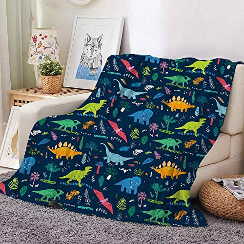 Dinosaurier Kuscheldecke, Kuscheldecke Kinder Dinosaurier, Sanft Flanell Weich Fleecedecke, Kinder Kuscheldecke, Mikrofaser Couchdecke,Dinosaurier Decke Geschenke (Blauer Dinosaurier, 150 x 200 cm)