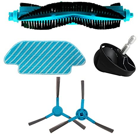 Micvtve Para Cecotec Conga 4090 5090 6090 Accesorios Repuestos Kit de Repuesto de Aspiradora Cepillo Lateral Mopa Rueda de Tela Azul