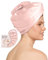 Kitsch Satin-umwickeltes Mikrofaser-Haarhandtuch, schnell trocknend, lockig, für Damen, nasses Haar, Mikrofaser-Handtuch für Haare, Haartrockner-Handtuch, Haartücher für Damen, Turban für nasses Haar