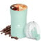 SANTECO Travel Coffee Mug 350ml/500ml, Insulated Coffee Cups with Flip Lid, Double Wall Vacuum Tumbler Spill Proof, Reusable to Go Mug for Hot/Ice Coffee Tea, Moss Green
