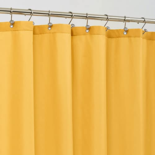 ALYVIA SPRING Rideau de Douche ou Doublure avec 3 aimants – Rideau de Douche en Tissu Doux de qualité hôtelière pour Salle de Bain, léger et Lavable en Machine – Taille Standard 183 x 183 cm, Jaune
