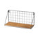 Velano - Loft Wandregal Komplettset, Metallregal, Schweberegal, Hängeregal - 29x10,5x14 cm, Schwarz Eisen, Kiefernholz - Regale für Küche, Badezimmer, Wohnzimmer, Schlafzimmer - FWL 4