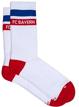 FC Bayern München | Crew Socken Classic 2er-Set | Unisex | Weiß | 39-42