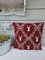 Arinosa Kissen Hirsch Weihnachten Edel Dunkelrot Creme Velours 40x40 cm